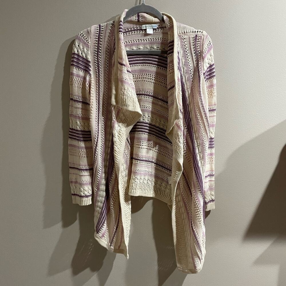 Garnet Hill Kids Open Knit Cardigan
